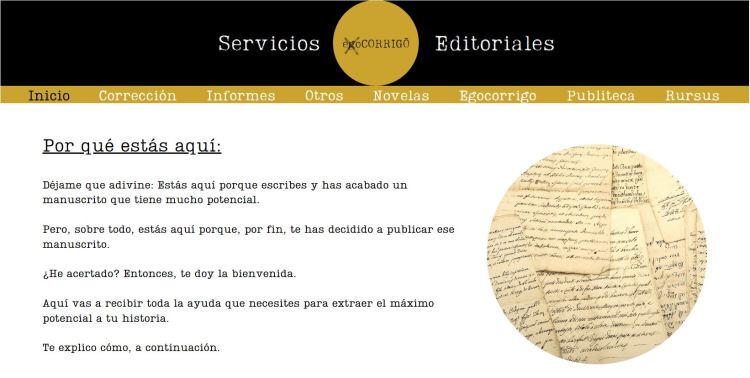 Egocorrigo página de inicio